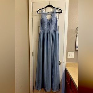 Azazie Yara Dusty Blue Size A6 Bridesmaid’s Dress